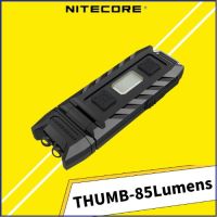 NITECORE THUMB Mini Led Flashlight USB Rechargeable Dual light Source 120° Thumb Corner Portable Built-in battery Keychain Light Rechargeable  Flashli