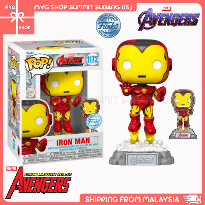 Funko Pop Iron Man Bobble Head Marvel Avengers Beyond Earth Mightiest 60th Anniversary Special