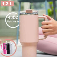 40Oz Mug Tumbler With Handle 304 Stainless Steel Coffee Tumbler Keeps Cold Thermal Bottom Thermos Car Cup Water Bottom Beer Mug