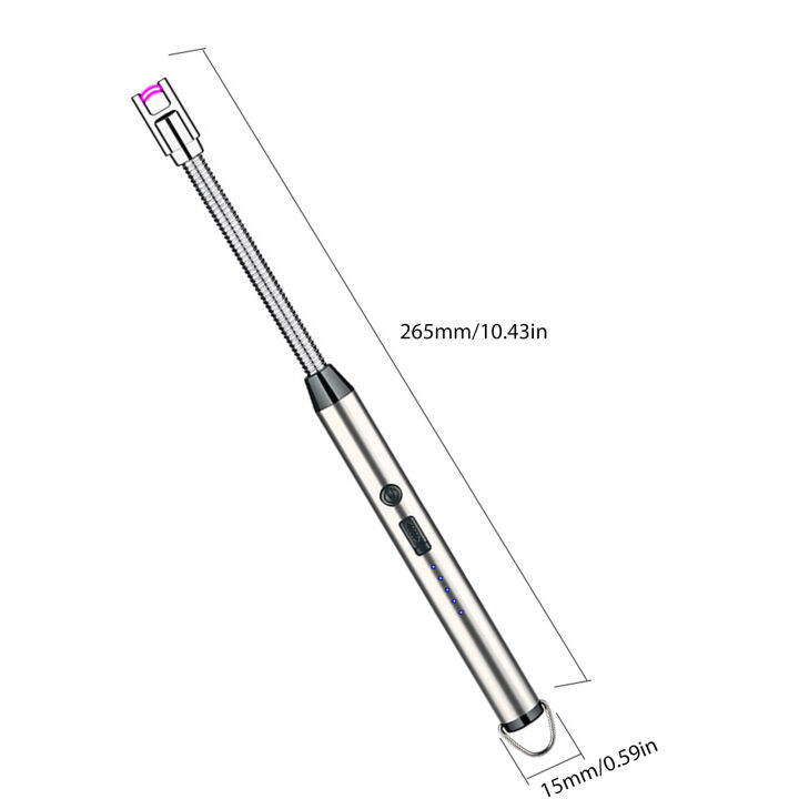 ซิงค์อัลลอยจอแสดงผลกำลังไฟ-led-แบบชาร์จไฟได้ไฟแช็คเทียน-usb-สำหรับเดินป่าตั้งแคมป์