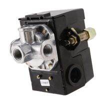 2X 5-8Kg 4-Port 26 Amp Pressure Switch Control Valve Air Compressor Heavy Duty Black Automatic Pressure Controller