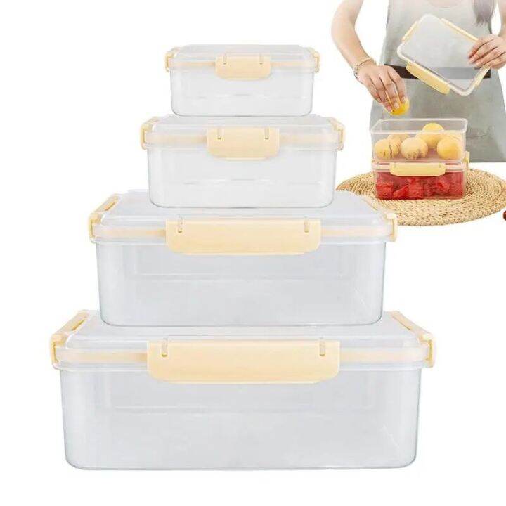 Free Refrigerator Organizer Bins Kitchen Organizer With Lid Portable
