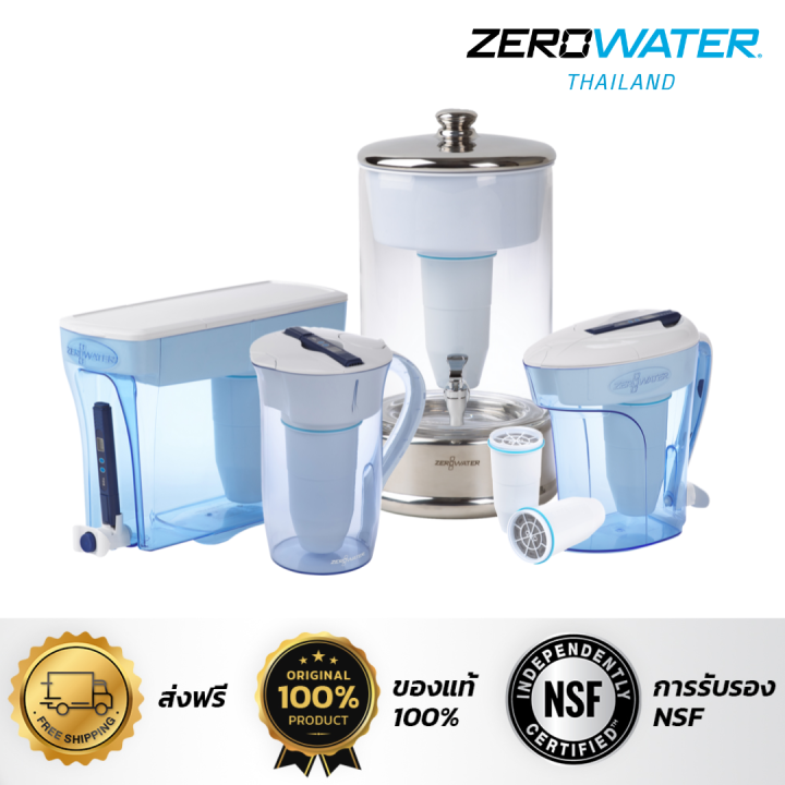 zerowater-ถังกรองน้ำดื่มซีโร่วอเตอร์-ขนาด-9-4-ลิตร-เทคโนโลยี-ready-pour-ขจัดสารแขวนลอยหมดได้อย่างหมดจด-ฟรีจัดส่ง-tds-meter