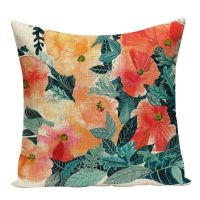 Botanical pillow cushions home decor linen Custom pillow cover fox cushion cover  outdoor cushionDropshipping cushion covers