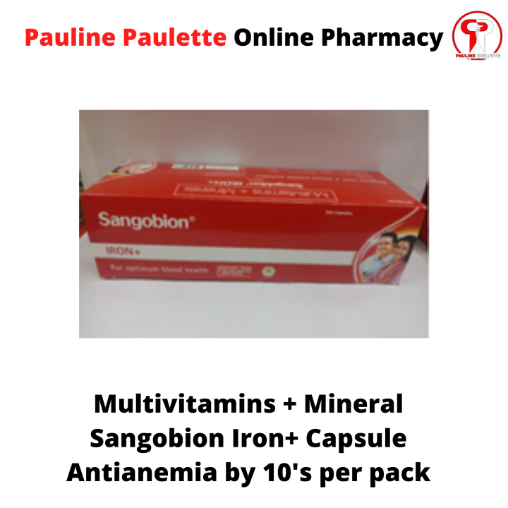 Multivitamins + Mineral Sangobion Iron+ Capsule Antianemia by 10Pieces
