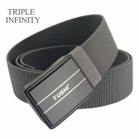 【CW】 Luxury Metal Buckle Belts Elastic Men Cowboy Outdoor Designer Utility Waist Stretching Dry