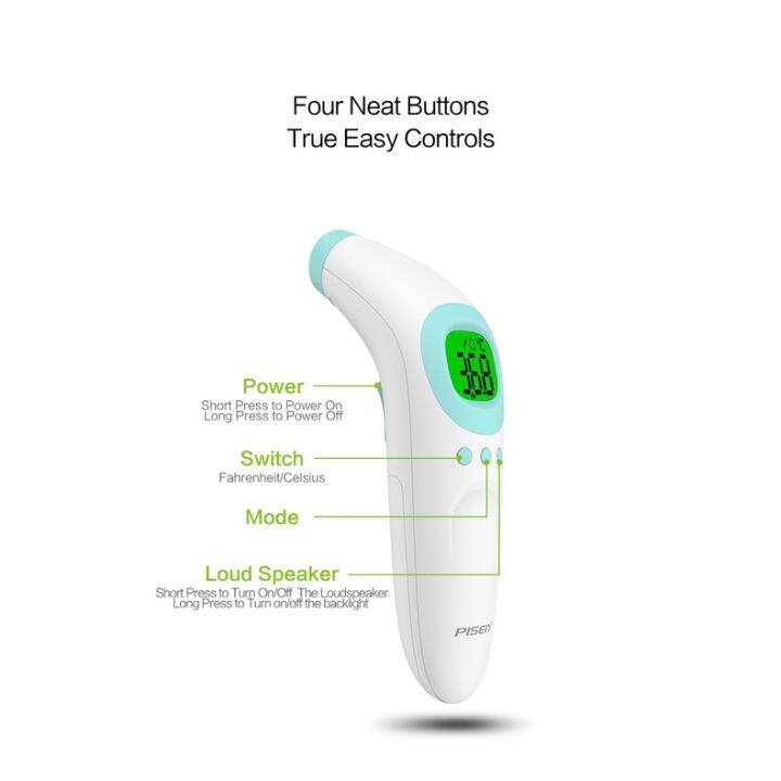 thermometer-pisen-ir-infrared-thermometer-c1-เครื่องวัดอุณหภูมิอินฟาเรด-เครื่องวัดอุณหภูมิ-เครื่องวัดไข้-พร้อมส่ง-วัดไข้-อุณหภูมิ