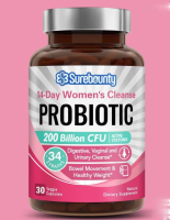 Surebounty Womens Probiotics 200 Billion,  Enzymes to Remove Wastes, Weight Loss, 30 Veggie Capsules