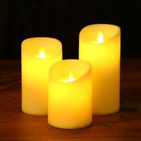 Party Decor Wax Candle Flameless Flickering Bright Velas Led Con Pilas Romantic Bougie Noel Candele Decorative for Wedding