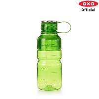 OXO กระบอกน้ำ advance bottle 500 มล. สีเขียว สามารถเปิดส่วนตรงกลางเพื่อความสะดวกในการใส่น้ำแข็ง มีสายคล้องทำให้สะดวกในการพกพา