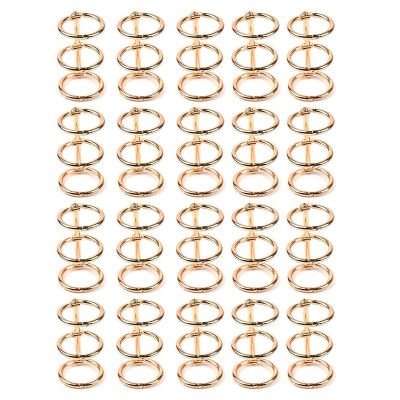 20Pcs 3 Ring Gold Book Rings Leaf Binders Office Book Rings Snap Split Hinged with 20 mm Inner Diameter Gold Book Rings