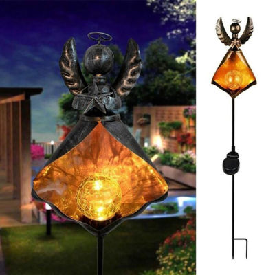 LED Solar Flame Light Metal LED Garden Light Flame Effect Lamp Waterproof Outdoor Lights Landscape Lights Solar Decorative Light