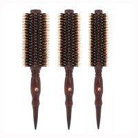 23 New 3Pcs/Set Hair Straighten Curling Boar Bristle Comb Solid Wood Rat Tail Round Barrel Heat Resistant Hairbrush Styling Tools 1604