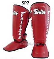 Fairtex shin guards SP7 Red ( L ) Training MMA K1 สนับแข้งแฟร์เเท็กซ์ SP7 สีแดง ป้องกันหน้าแข้ง สำหรับการซ้อมมวย ของแท้โรงงาน