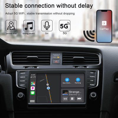Wireless CarPlay Adapter 2023 Apple CarPlay Dongle ที่เร็วที่สุดสำหรับรถยนต์แบบมีสาย OEM 5GHzWiFi แปลงแบบมีสายเป็นแบบไร้สาย