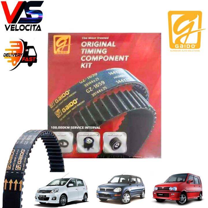 GAIDO TIMING BELT KIT KENARI KELISA VIVA 850 1.0 MYVI 1.0 Lazada