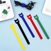 100pcs Cable Ties T Buckle Strap Nylon Loop Wrap Black Back To Back Data Cable Self Adhesive Cable Management