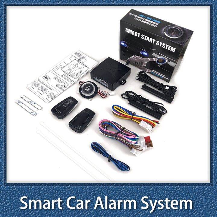 Smart Onebutton Start Car Alarm System Push Engine Start Stop Button