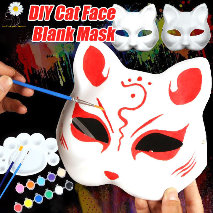 Japanese Cat Mask  Cat mask, Cat mask diy, Japanese fox mask