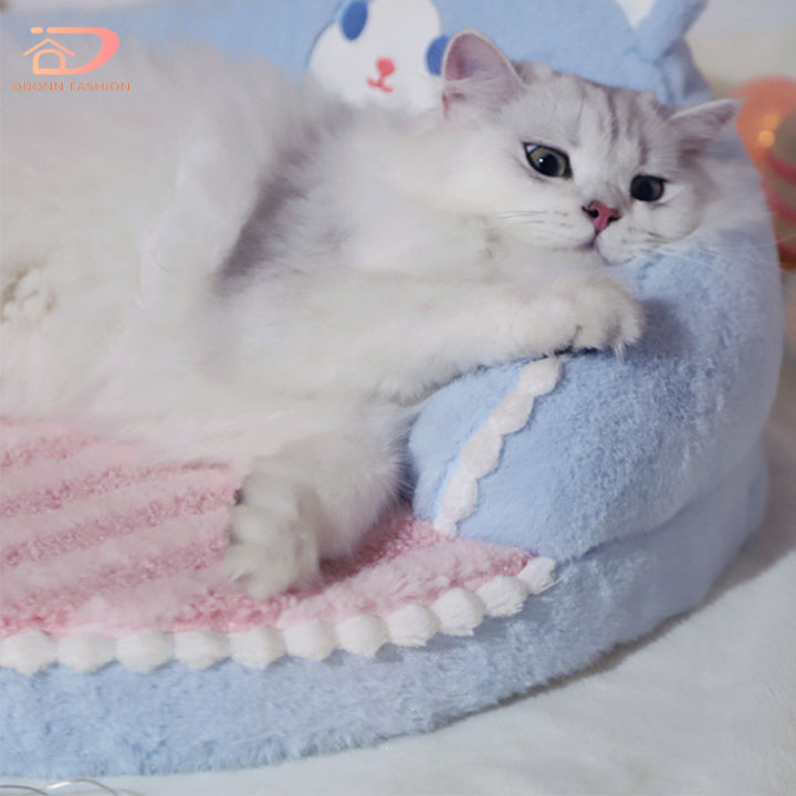 เบาะอุปกรณ์ลูกแมวนุ่มใส่สบายสำหรับแมวเตียงนอนให้ความอบอุ่นในฤดูหนาว