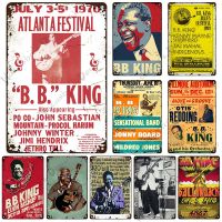 วินเทจ B.b. King Metal Poster ป้ายดีบุกคลาสสิกสำหรับบาร์คลับและของตกแต่งบ้าน