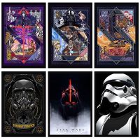 ■ Disney ภาพยนตร์ภาพวาดศิลปะบนผืนผ้าใบ Star Wars กองทัพ Awakens ภาพยนตร์การ์ตูนโปสเตอร์และพิมพ์ภาพผนังศิลปะตกแต่งบ้าน