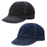 Uni Vintage Washed Denim Baseball Cap Short Brim Sunscreen Peaked Trucker Hat