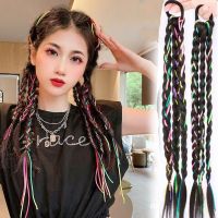 สไตล์ผมหางม้าผมเปียมวยแบบยืดได้สำหรับผู้หญิง LUNAR Hair Rope ผมปลอมเชือกมัดผมผมเปียวิกติดผมอุปกรณ์เสริมเชือกหลากสีที่รัดผม