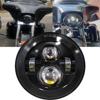 รถจักรยานยนต์7นิ้ว LED ไฟหน้าสำหรับ Touring Ultra Classic Electra Street Glide Road King Yamaha ไฟหน้ารถจักรยานยนต์