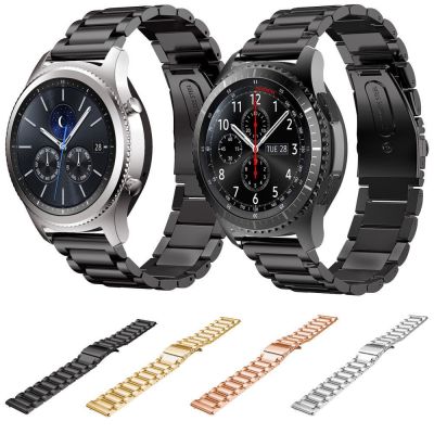 22 20 สเตนเลสสตีลสายนาฬิกาสำหรับ Samsung watch 3 41mm 45mm Galaxy เกียร์ S3 S2 CLASSIC Sport WatchBand ง่ายเปลี่ยนสายนาฬิกาข้อมือโลหะ