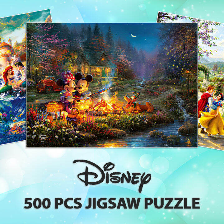 Toy & Puzzle 500 Pieces Disney Art By Thomas Kinkade Jigsaw Puzzle ...