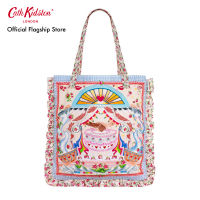 Cath Kidston Frill Tote GBBO Frill Cotton Bookbag Pink/Cream Totebag กระเป๋าผ้า กระเป๋าผ้าสีครีม กระเป๋าผ้าสีชมพู กระเป๋า กระเป๋าแคทคิดสตัน