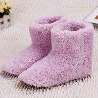 Winter USB Heater Foot Shoes Electric Shoes Warming Pad Plush Warm Electric Slippers Feet Heated Insoles