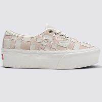 VANS AUTHENTIC STACKFORM WOVEN CHECK WHITE PINK (สินค้ามีประกันแท้)