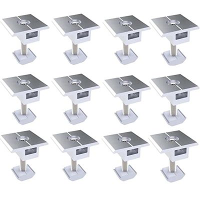 12Piece Photovoltaic Support Aluminum Alloy 40Mm for Connecting and Fixing Solar Panels