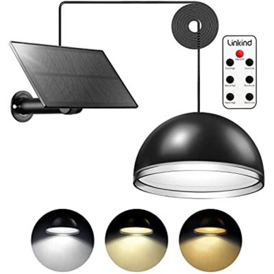 Solar ceiling lamp solar ceiling lamp 3 colors can be dimmed through remote control outdoor barn lamp waterproof shed chicken