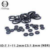 Lamberts 50PCS/lot Rubber NBR O-Ring 1.8mm Thickness ID7.1/7.6/8/8.5/9/9.5/10/10.6/11.2mm Nitrile O Gasket Washer