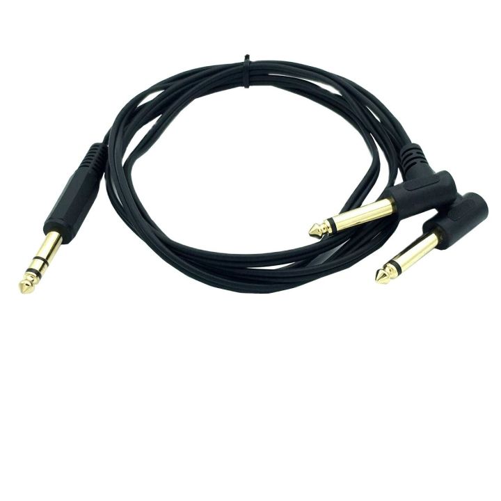 6-35mm-1-4-inch-male-trs-stereo-to-dual-6-35mm-1-4-male-mono-y-splitter-audio-cable-insert-cable-trs-1-4-to-2-x-6-35-ts-1-4-wires-leads-adapters