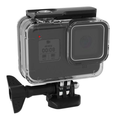 ที่อยู่อาศัยตัวกรองดำน้ำเคสป้องกันแก้วแบบเทมเปอร์กันหมอกกล้องเพื่อการกีฬาสำหรับ Goprohero8ฟิล์มกล้องสะดวกยืดหยุ่น