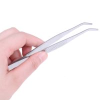 1PC 12.5cm/14cm/16cm/18cm/20cm/25cm/30cm Hot New Stainless Steel Elbow Tweezers Aquarium Clear Clip Tool Medical Repair Tools