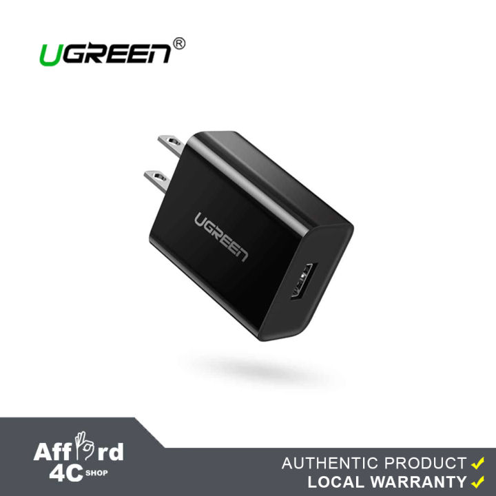 UGREEN 60495 USB-A QC 3.0 18W Fast Charger Power Adapter (Black ...