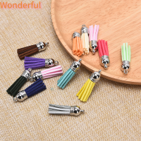 ?【Lowest price】Wonderful 20pcs หนังผสมพู่ต่างหูเสน่ห์จี้ DIY เครื่องประดับทำการค้นพบ