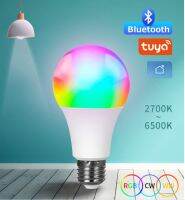 E27 16ล้าน RGB สี Tuya WiFi RGB หรี่แสงได้ควบคุมแอปหลอดไฟ Led สมาร์ทบลูทูธ + CW + WW รองรับ Alexa Echo; อุปกรณ์ Google ฯลฯ