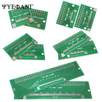 5pcs Double Side 0.5mm 1mm 6/8/10/12/20/24/30/40 Pin to DIP 2.54mm FPC/FFC SMT Adapter Socket Plate PCB Board Connector DIY KIT