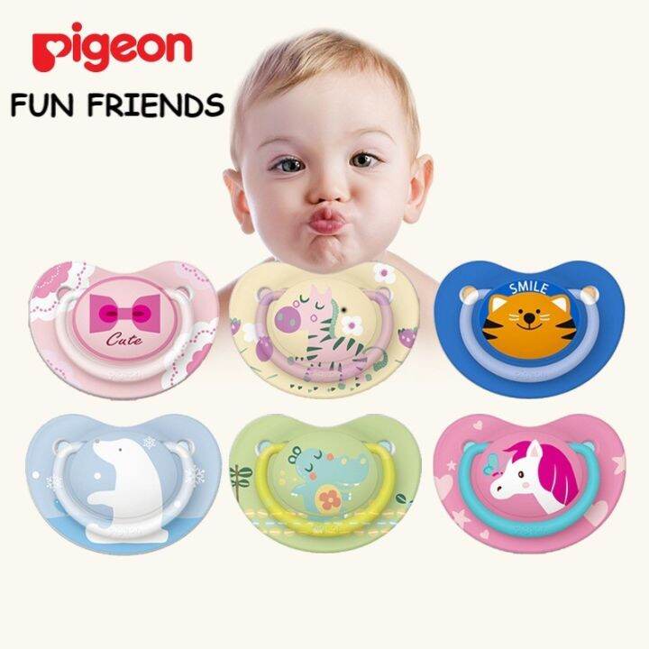 Pigeon Soother Soothie Calming Pacifier Natural Rubber Silicone Ultra Air Orthodontic Puting