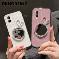 DKHORSING เคสใหม่ซิลิโคนนิ่มสำหรับแต่งหน้า,เคส VIVO Y17S กระจกกระต่าย VIVOY17S เคสโทรศัพท์มือถือป้องกัน Y17s เลนส์