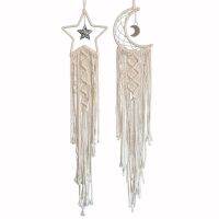 Dream Catcher ดาวดวงจันทร์สีชมพูการตกแต่งบ้าน Boho Dream Catcher สาว Dinding Kamar Tidur ตกแต่ง S สำหรับเพื่อนเด็กสาววัยรุ่น