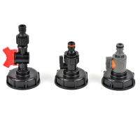 Black Plastic IBC Tank Fitting S60X6 Rough Thread Cap 60mm Female to 1/2 3/4 Adapters Durable Garden Hose Fittings