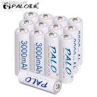 ncsr09 PALO 1.2V AA Rechargeable Batteries 3000mAh aa Ni-MH 100 Original High Capacity Current AA Battery Rechargeble For Camera Toys