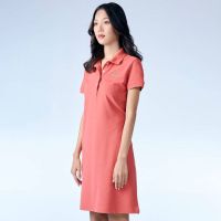 ASTRO DUST RED WOMEN ATHLETIC LENGTH DRESS ชุดเดรสโปโลสีเเดง ASTRO DUST RED